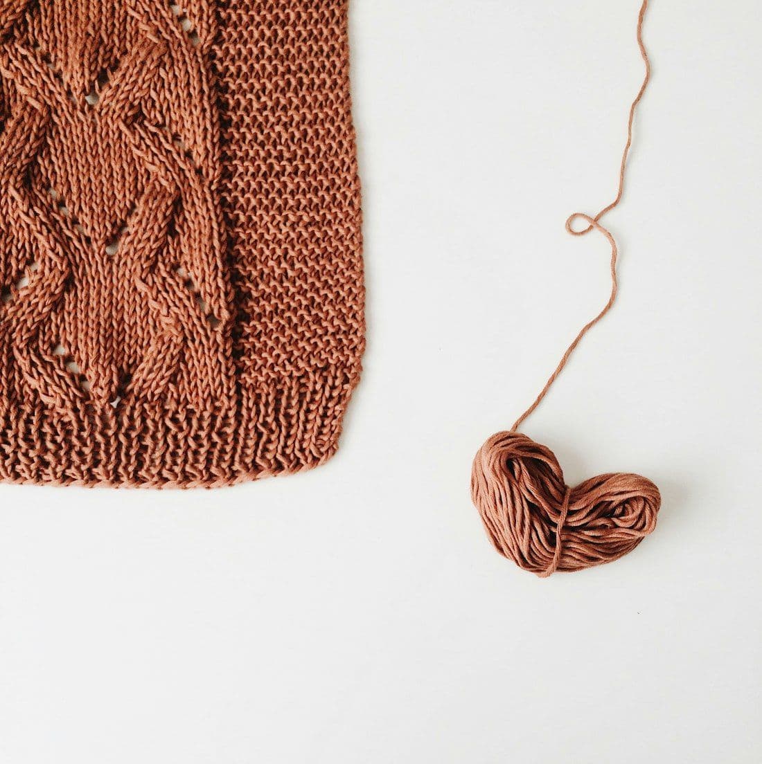 The Hand-Knit Cardigan in Terracotta