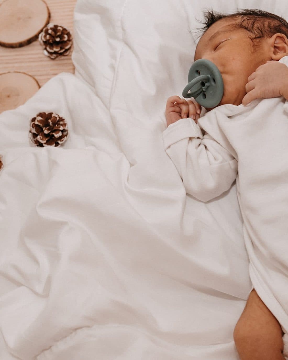 The Crochet Pacifier Clip in Meadow